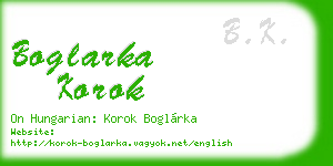 boglarka korok business card