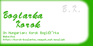 boglarka korok business card